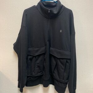 Mens G-Star Raw Black Rovic Skippa Loose Cozy Sweater Size XL